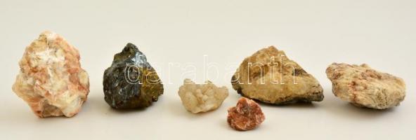 6 db különféle érdekes ásvány, változó méretben