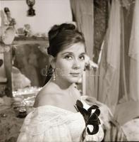 1962 Ruttkai Éva és Esztergályos Cecília színésznőkről készült fotósorozatok vintage negatívja, 20 db negatív Kotnyek Antal (1921-1990) fotóriporter hagyatékából, 6x6 cm