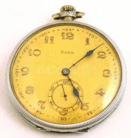 Doxa zsebóra. Fém tokos. Eredeti Králik S. fia órásdobozban. Működő, szép állapotban / Doxa metal pocket watch in vintage box. Both in good condition. d: 45 mm