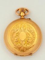 14 K arany női zsebóra, működő, szép állapotban / 14 C gold women's watch in nice condition gr:...