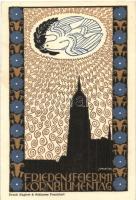 1911 Friedensfeier Kornblumentag. Druck Englert & Schlosser Frankfurt. Offizielle Karte Nr. 1. s: Jungnickel