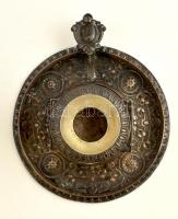 Ezüst gyertya és gyufatartó, jelzett. / Silver  candle and match holder. gr: 161 g. Hallmarked. 10 c...