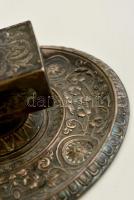 Ezüst gyertya és gyufatartó, jelzett. / Silver  candle and match holder. gr: 161 g. Hallmarked. 10 c...