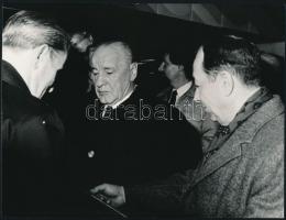 1972 és 1984 Kádár János és Brezsnyev a budapesti metróban, 5 db vintage fotó, 18x24 cm