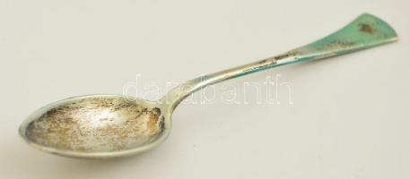 Kétszer 6 db mokkás kanál, két készletben, két dobozban. Jelzettek. Össz br: 118 g. / 12 silver coff...