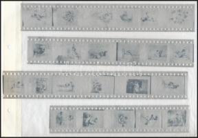 Zichy Mihály ismert és kevésbé ismert, erotikus rajzairól készült másolatok, 31 db fekete-fehér diapozitív, 24x36 mm