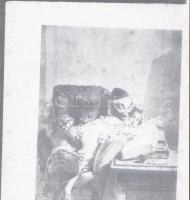 Zichy Mihály ismert és kevésbé ismert, erotikus rajzairól készült másolatok, 31 db fekete-fehér diap...