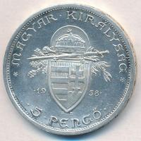 1938. 5P Ag "Szent István" T:2
Adamo P8.1