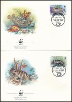 WWFFishes set 4 FDC WWF: Halak sor 4 db FDC-n