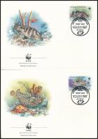 WWF: Fish set on 4 FDC WWF: Halak sor 4 db FDC-n