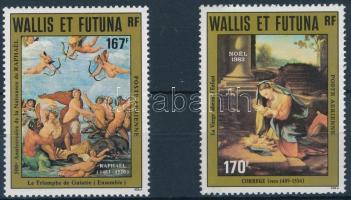 Painting, Christmas 1982-1983 2 stamps, Festmény, Karácsony motívum 1982-1983 2 klf önálló érték
