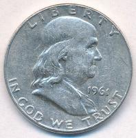Amerikai Egyesült Államok 1961. 1/2$ Ag Franklin T:2 USA 1961. 1/2 Dollar Ag Franklin C:XF