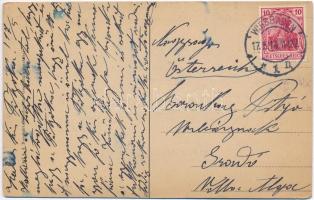 Wiesbaden, Gruss aus... Postbriefkasten / greeting card with mail box. leporellocard