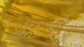 Horváth Márton (1941-2013): Díszváza, anyagában színezett, fújt plasztikus rátétekkel, hibátlan, jel...