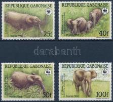 1988 WWF: Erdei elefánt sor Mi 1009-1012