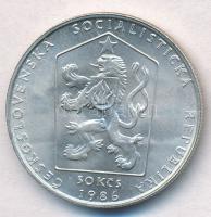 Csehszlovákia 1986. 50K Ag "Prága" T:1- 
Czechslovakia 1986. 50 Korun Ag "Prague&quo...