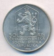 Csehszlovákia 1986. 50K Ag "Lőcse" T:1- 
Czechslovakia 1986. 50 Korun Ag "Levoca&quo...