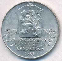 Csehszlovákia 1986. 50K Ag "Telc" T:1- 
Czechslovakia 1986. 50 Korun Ag "Telc" ...