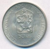 Csehszlovákia 1987. 50K Ag "Természetvédelem" T:1- 
Czechslovakia 1987. 50 Korun Ag "...