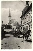 1940 Dés, Dej; bevonulás / entry of the Hungarian troops, So. Stpl