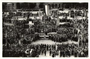 1940 Nagyvárad, Oradea; bevonulás, szvasztika zászló, automobilok, Horthy Miklós / entry of the Hungarian troops, automobiles, NS (swastika) flag