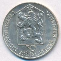Csehszlovákia 1989. 50K Ag "150 éves a Breclav-Brno vasútvonal" T:2 
Czechslovakia 1989. ...