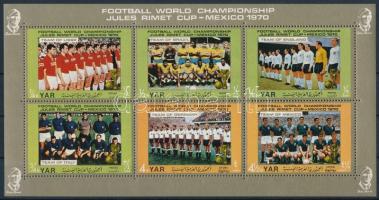 1970 Futball világbajnokság (IV.) kisív Mi 1145-1150