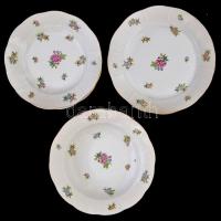 Herendi Eton mintás tányérok, kézzel festett, jelzett, hibátlan,  d:22,5-25,5 cm, összesen: 13 db