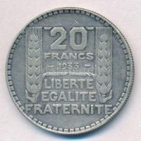 Franciaország 1933. 20Fr Ag T:2- 
France 1933. 20 Francs Ag C:VF 
Krause KM#879
