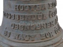 XX. sz. eleje: Szőlőgazdaság, pincészet régi bronz harangja. Szőlőfürt díszítéssel és feliratozva. &...