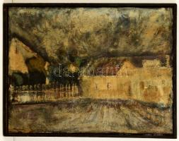 Nagy Ernő (1926-):Utca részlet. Olaj, vászon, jelzett, foltos, keretben, 50×65 cm