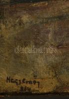 Nagy Ernő (1926-):Utca részlet. Olaj, vászon, jelzett, foltos, keretben, 50×65 cm