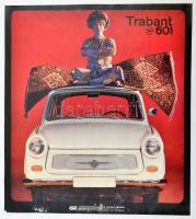 cca 1965 Trabant 601, kétoldalas NDK reklámplakát, 35,5x32 cm