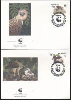 Eagle set on 4 FDC WWF Majomevő sas sor 4 db FDC-n