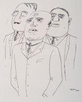 18 művész 48 rajz. Budapest, 1942, Unitas. Kiadói papírmappa. A fedelet Sugár István tervezte. Dedik...