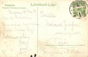 Veszprém, Püspöki Kormányzó palota este (EK)