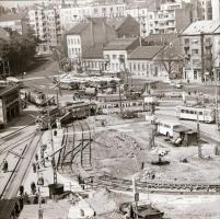 cca 1971 Budapest, Moszkva téri átépítés, 2 db szabadon felhasználható, vintage negatív, 6x6 cm