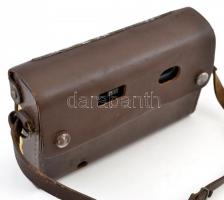 Sokol 403 rádió, eredeti bőr tokjában, elemmel, működik