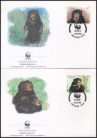 WWF: Malaysian bear set on 4 FDC WWF: Maláj medve sor  4 db FDC-n