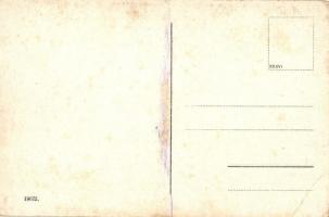 Trencsén, Trencín; utcakép a várral, Busi üzlete / street view with castle, shops (EK)