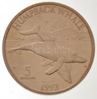 Marshall-szigetek 1993R 5$ Cu-Ni "Hosszúszárnyú bálna" T:P fo.
Marshall Islands 1993R 5 D...