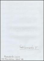 cca 1990 Menesdorfer Lajos (1941-2005) budapesti fotóművész hagyatékából 2 db feliratozott vintage f...