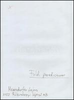 cca 1990 Menesdorfer Lajos (1941-2005) budapesti fotóművész hagyatékából 2 db feliratozott vintage f...