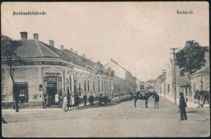 Székesfehérvár, Budai út, Wollner Sándor fűszer és vegyeskereksedése (cégtulajdonosok Hollander Ignácz és Hart István)