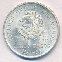 Mexikó 1953. 5P Ag "Hidalgo születésének 200. évfordulója" T:2
Mexico 1953. 5 Pesos Ag &q...