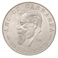 Mexikó 1959. 5P Ag Carranza születésének 100. évfordulója T:1- Mexico 1959. 5 Pesos Ag Centennial of Carranzas birth C:AU Krause KM#471