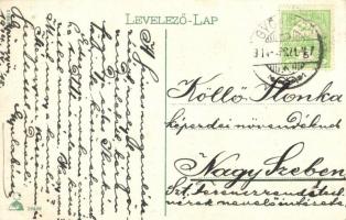 Gyöngyös, Fő tér, templom, Goldner Dávid és fia üzlete, piac