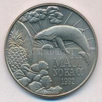 Valley sziget 1992. 1$/1M zseton T:1-,2 Valley Isle 1992. 1 Dollar / 1 Maui jeton C:AU,XF