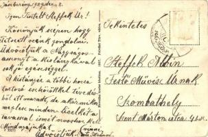 Jászberény, Kőhíd környéke, Farkas A. J. kereskedése, Jászberény-Nagykáta helyközi autóbusz. Novotha...