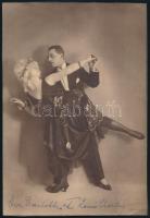 cca 1920 Eve Charlotte és Louis Charles színészeket ábrázoló jelzett fotográfiák. 3 db / cca 1920 Ev...